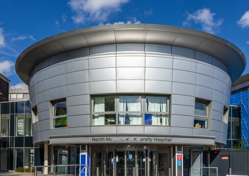 North Middlesex University Hospital, known locally as North Mid, is a district general hospital in Edmonton in the London Borough of Enfield.  Shot 12 June 2026.