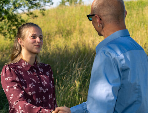 shot of a smiling businesswoman shaking hands with an executive, concept of direct customer satisfaction