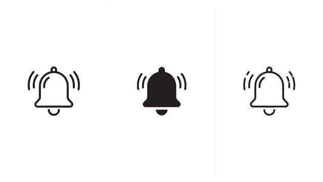 "Notification bell icons symbolizing alerts and reminders."