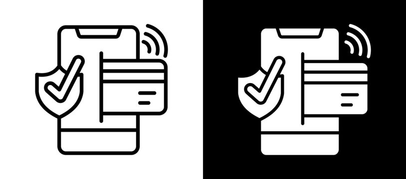 Digital Transaction Icon Set In Black And White Filled Style Collection