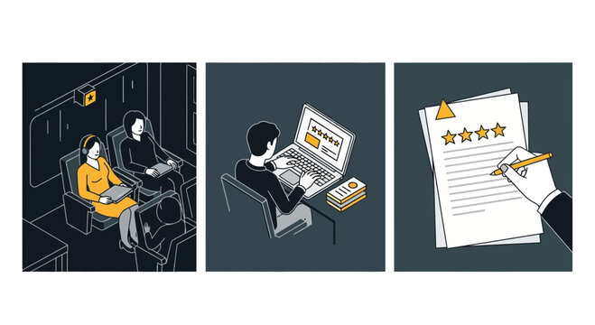 Critical Review Process and Customer Feedback Illustration