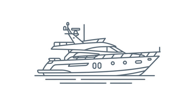 Large Luxury Yacht Boat Vessel.