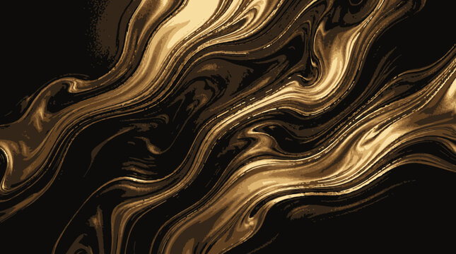 Golden Liquid Metal Flow Pattern.