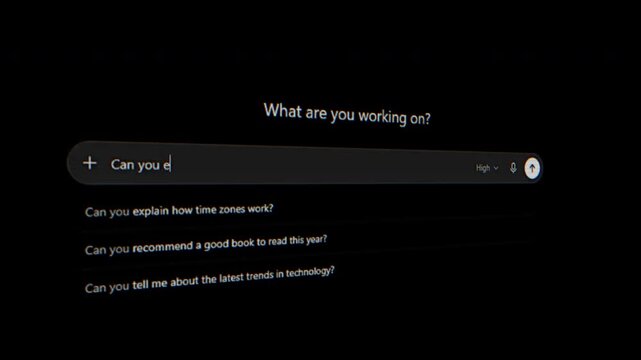 Video animation of user ask to chat bot unique 4k video