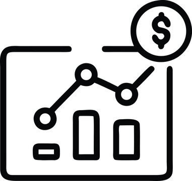 Financial Growth Chart with Dollar Sign Icon finance graph