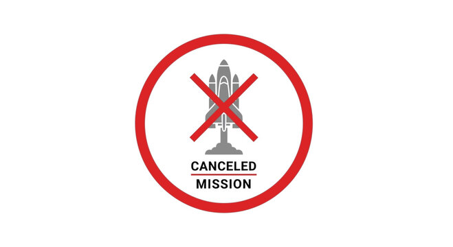 Canceled Mission Rocket Icon.