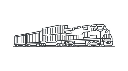 Locomotive Train Engine on Tracks. © Ahmad