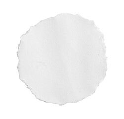 Plakat Round torn white paper isolated on transparent background for label and design use