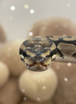 blue snake in the water