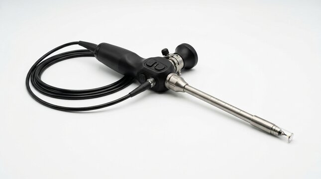 Arthroscopic Camera Scope on White Background