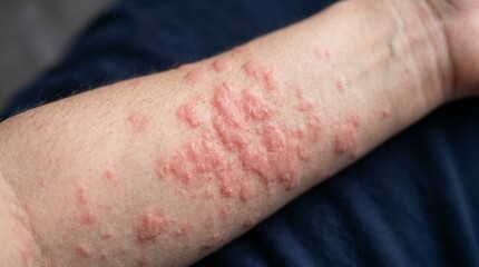Fototapeta premium Skin Allergy Reaction Hives Close-Up