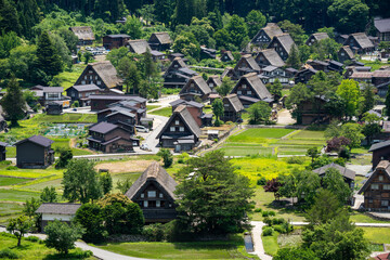 世界遺産　白川郷合掌造り集落　展望台からの眺め　初夏 © Hiro074