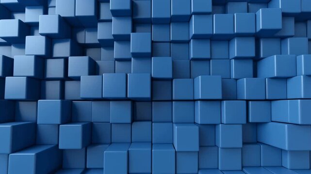 Abstract Blue 3D Cubes Texture 4K Generative AI