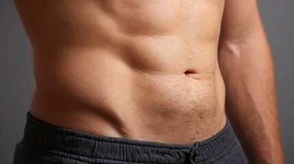Naklejka premium Stress-Related Belly Fat Concept