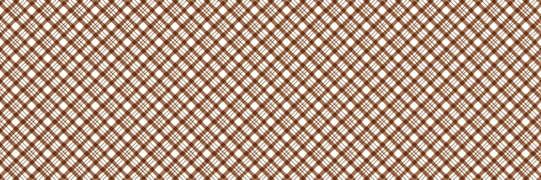 Classic chocolate brown seamless argyle diamond matrix. A rich geometric plaid check texture background perfect for warm winter fashion apparel.