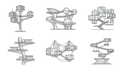 Obraz premium Futuristic Architecture Concepts: Eco-Friendly, Sustainable, and Innovative Building Designs