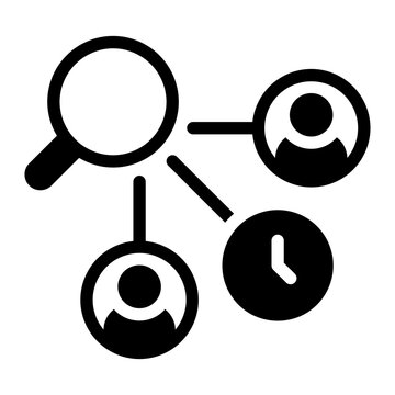 competitive analysis glyph icon