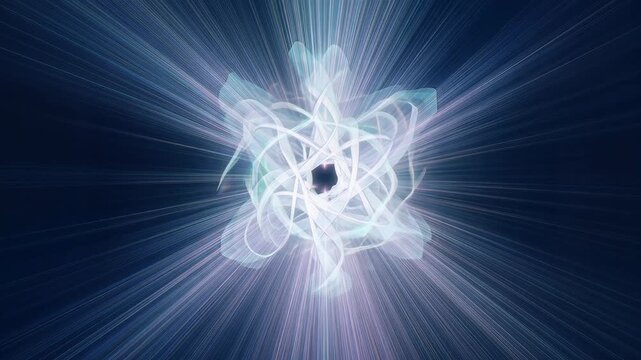 Ethereal light frequencies forming an intricate glowing abstract pattern