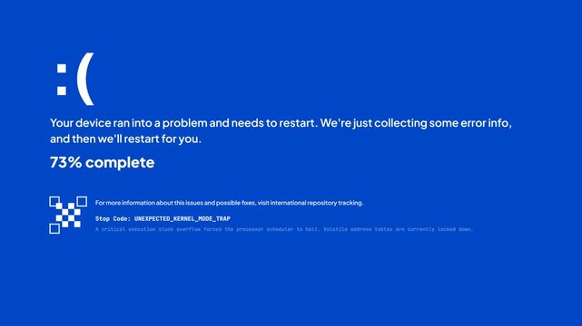 Memory Allocation Warning Popup Triggering Unexpected Kernel Mode Trap Blue Screen Error