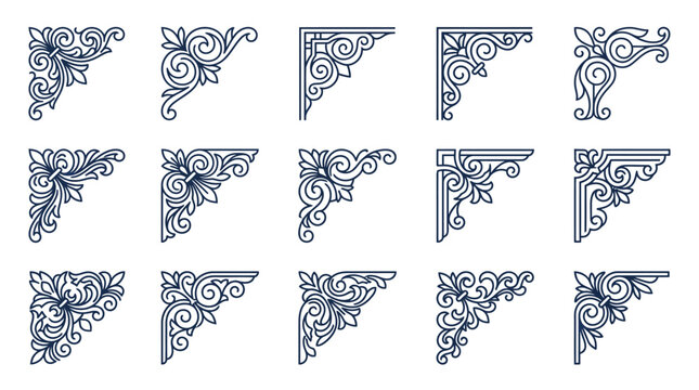 Ornate Architectural Decorative Corner Bracket Designs.