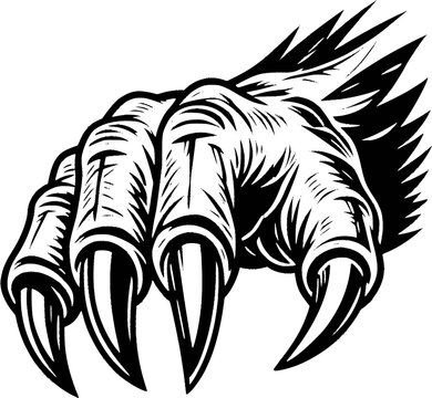 Fierce Eagle Talon Claw Tattoo Silhouette