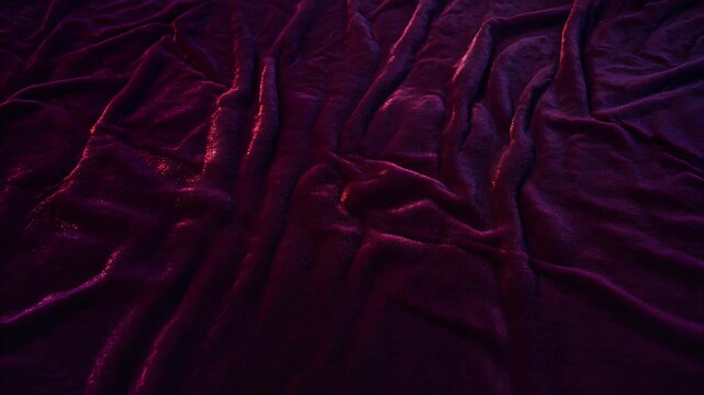 Rich Crushed Velvet Fabric Folds with Deep Purple and Blue Tones