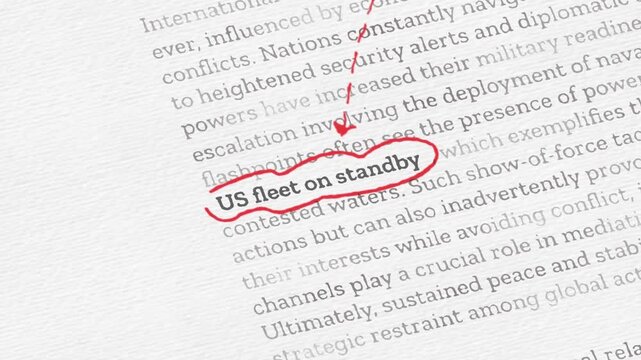 Taiwan Strait Tensions Concept: Typography Animation
