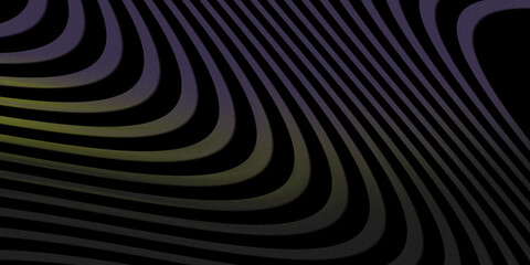 Obraz premium Abstract black and white wavy texture with green gradient line
