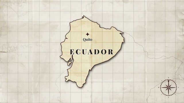 Ecuador Map Animation &ndash; Dynamic Geography, Location, Provinces, and Digital Mapping Concept