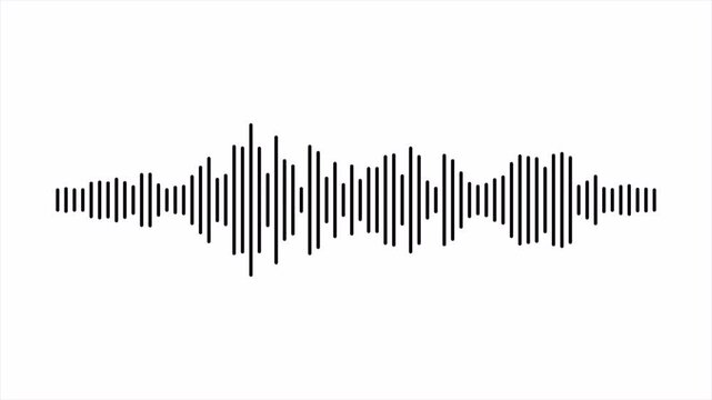 Minimalist Sound Frequency Visualization Audio Waveform Spectrum for Media Production Overlay 4k video