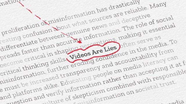 Deepfake Crisis Typography Animation &ndash; AI Manipulation, Fake Media and Digital Trust Collapse