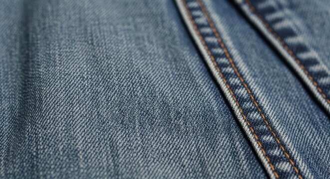 Close-up of Denim Fabric Texture