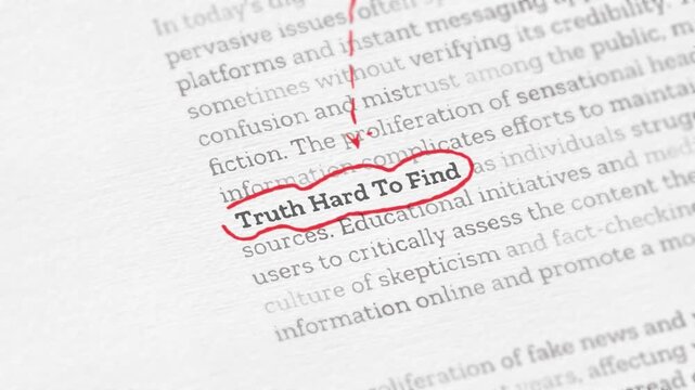 AI and Fake News Concept: Digital Trust Crisis Typography
