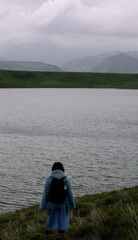 Fototapeta premium girl on the lake