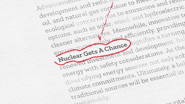 Nuclear Energy Comeback Concept Text Trail Animation

