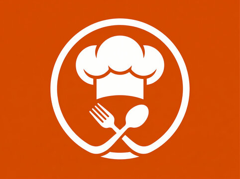Chef Hat Spoon Fork Icon.
