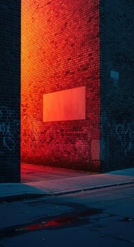 A deserted urban alleyway abruptly terminates at a tall, imposing brick wall, illustrating frustration and a definitive lack of further passage, failure, no exit, road