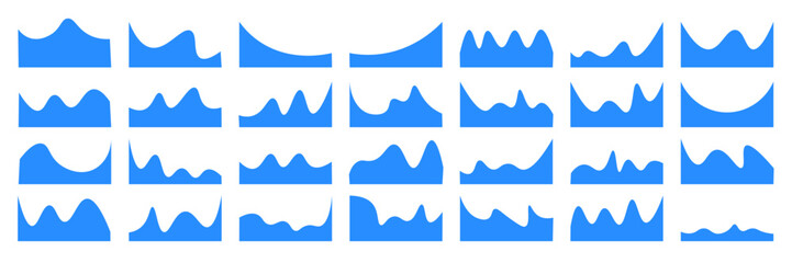 Set of down border, separator, divider  shapes vector illustration © muhammad