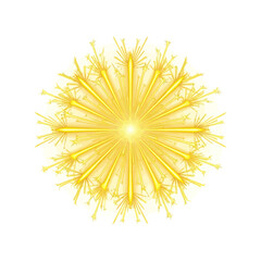 Fototapeta premium Golden Sparkle Burst Illustration Representing Festive Fireworks Celebration Effect