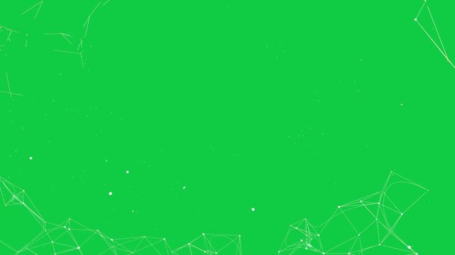 Star dots appearing, forming gold threads, linking nodes into net, closing ring on transparent bg