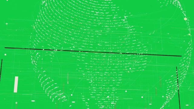 Camera pan starting wire-sphere forming, grid sliding, orbs rotating, showing network on alpha bg
