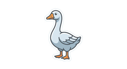 Fototapeta premium cartoon goose standing