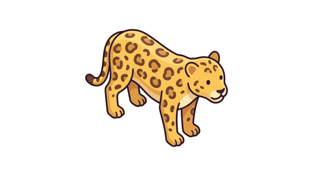 cartoon leopard walking