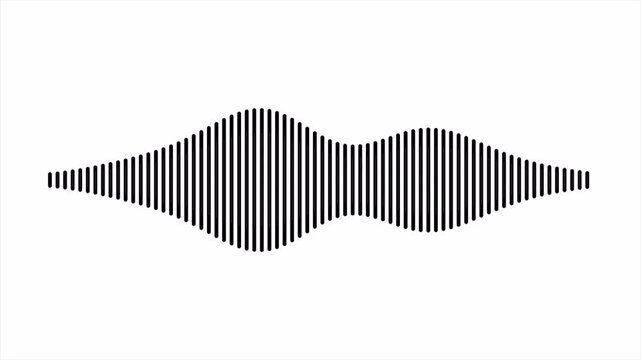 Minimalist Audio Waveform Animation Representing Sound Frequency Fluctuations and Digital Signal Processing for Voice Recognition Interface 4k video