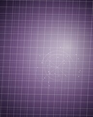 Fototapeta premium Purple Grid Pattern with Central Geometric Design
