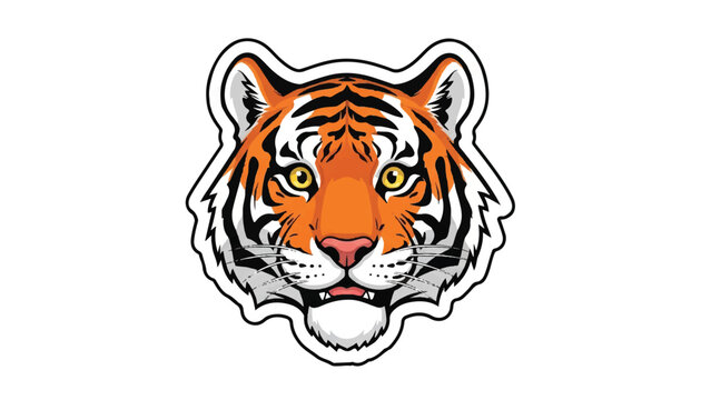Closeup of tiger face looking forward 1.