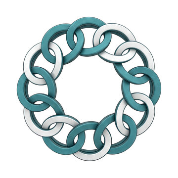 Interlocking Ring Chain Circle