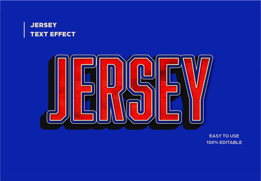 Jersey Text Effect