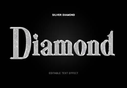 Silver Diamond Text Effect