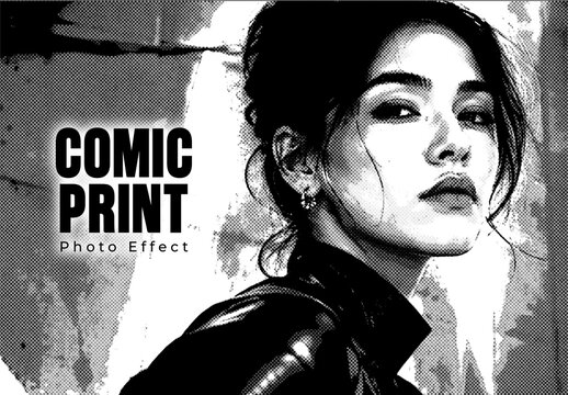 Comic Print Photo Effect